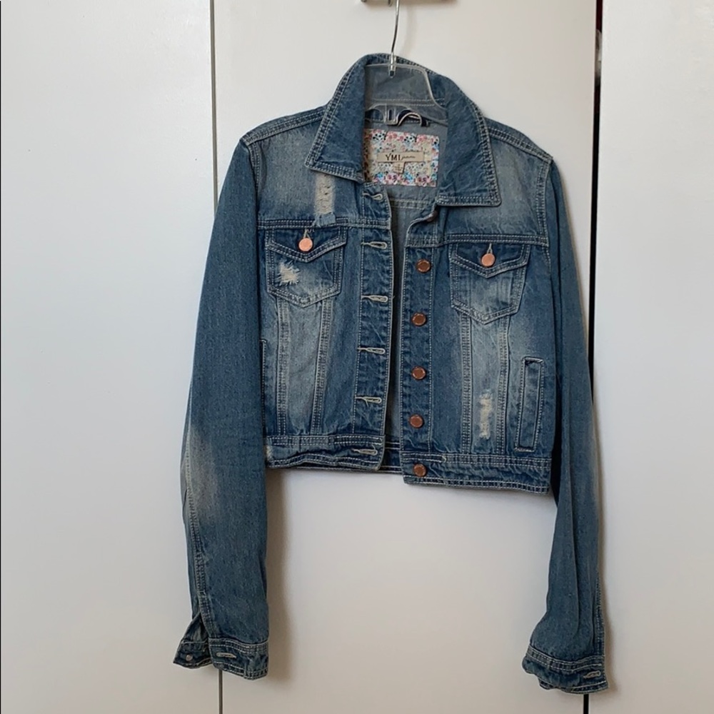 YMI Jeans Cropped Jean Jacket